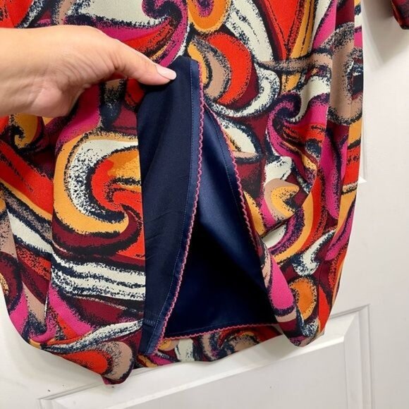 ANTHROPOLOGIE MAEVE Flavia Swirl Print Shift Dress Size S - Picture 6 of 7